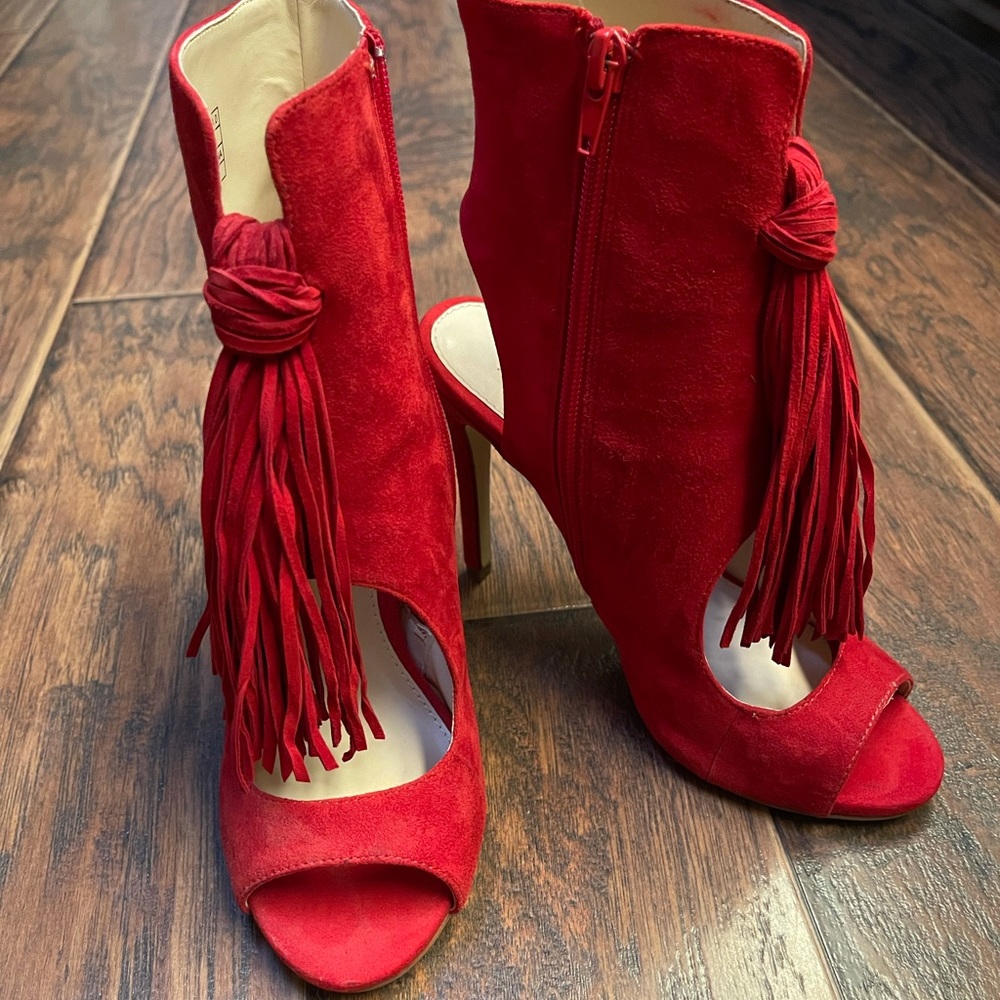 Steve Madden Red Bootie Heels